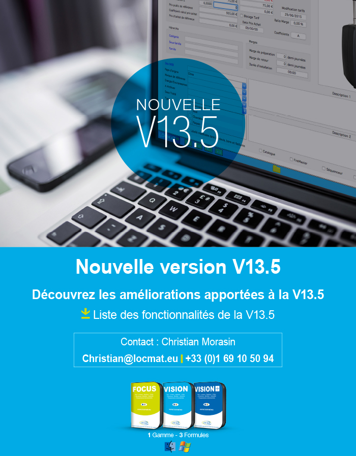 Nouvelle version logiciel. Les mises à jour de la V13.5